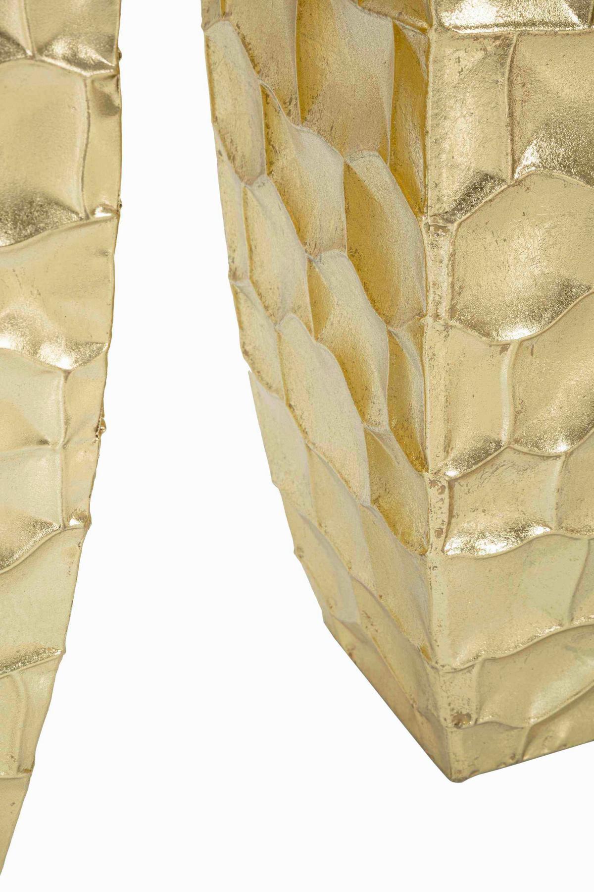 Vase Goldely Set 3 Goldfarben B: 38 cm - Goldfarben, Basics, Metall (38/94/38cm)