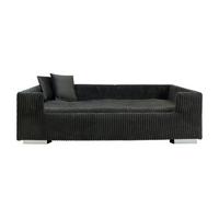 Hundesofa Cord Dunkelgrau, LxBxH: 90x57x26 cm - Dunkelgrau, Basics, Holzwerkstoff/Textil (90/57/26cm)