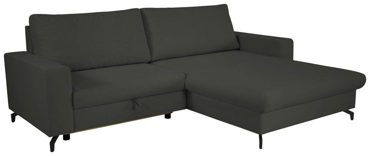 Ecksofa Clara Anthrazit B: 240 cm - Anthrazit, MODERN, Textil (240/87/177cm)