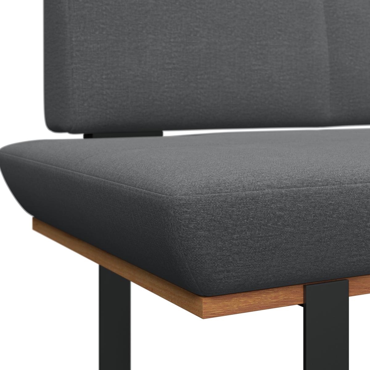 Eckbank Tristan Webstoff schwarz, S:245x175cm - Schwarz, MODERN, Holz/Textil (245/175cm) - James Wood