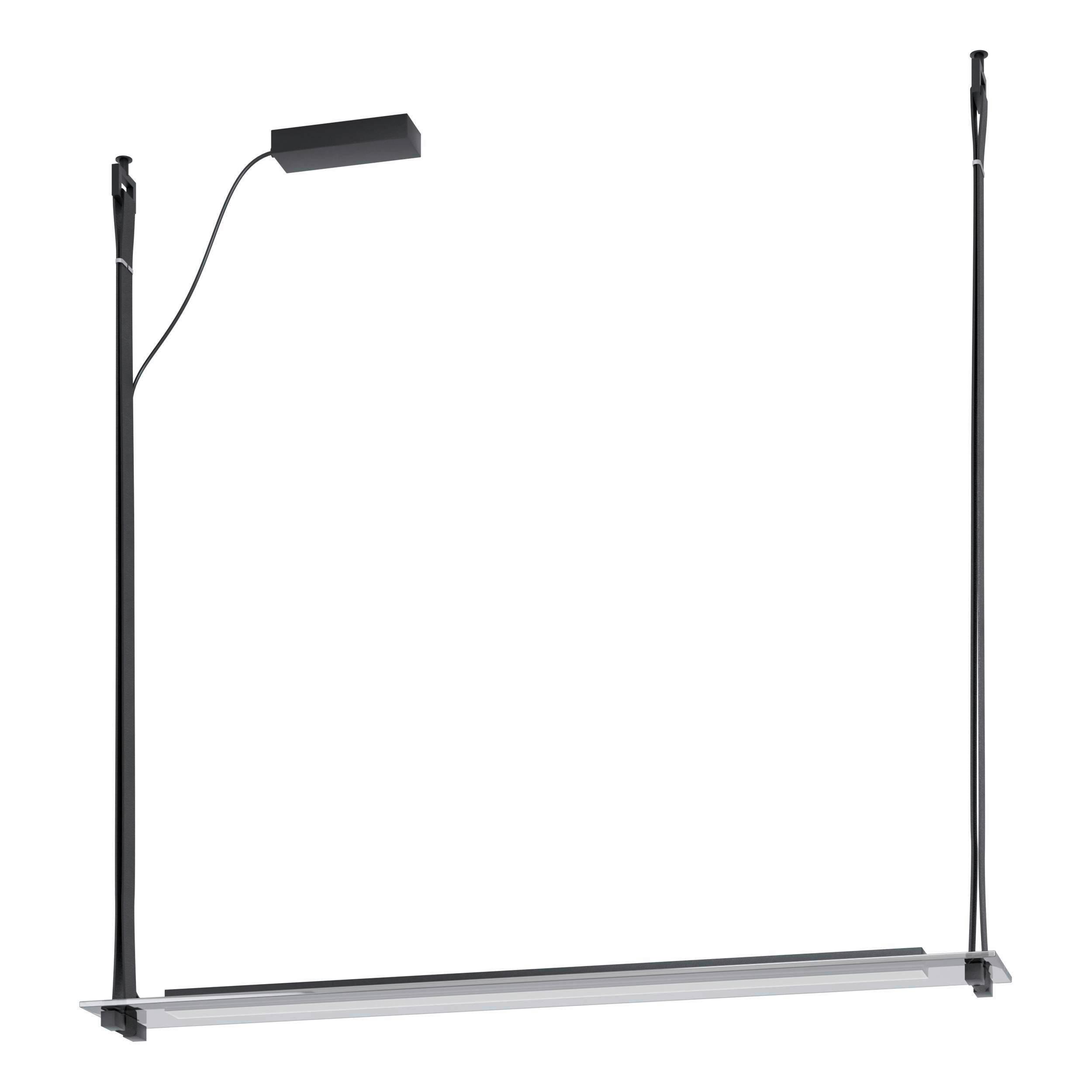LED-Hängeleuchte Pravomera Schwarz L: 116 cm - Schwarz, Design, Glas/Metall (116/16/116cm) - Eglo