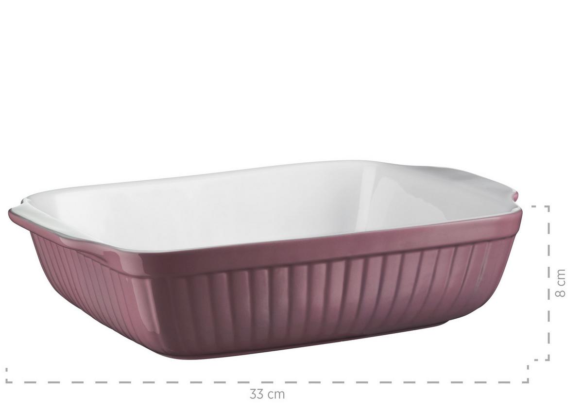 Backformenset Kitchen Time Rechteckig 2er-Set - Beere, Basics, Keramik (37/30,5/15,5cm) - Mäser