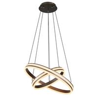 LED-Hängeleuchte 67314-60h - Klar/Titanfarben, Design, Kunststoff/Metall (60/120cm) - Globo