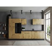 Küchenleerblock Oliver Artisan Dekor B: 340 Cm - Eiche Artisan/Grau, Design, Holzwerkstoff (340cm) - Respekta