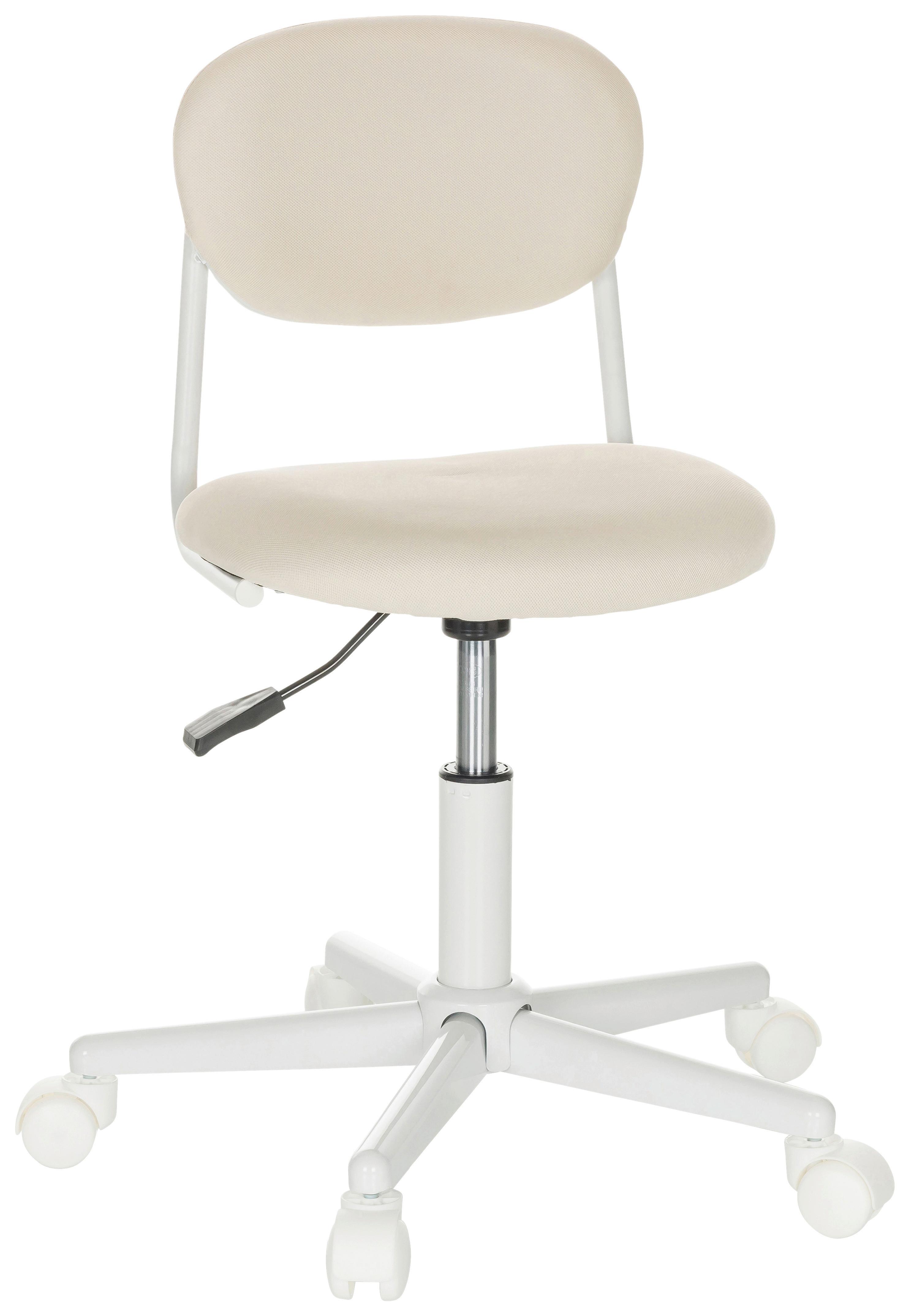 Jugenddrehstuhl Kiddy Base I - Beige/Weiß, Basics, Kunststoff/Textil (60/72-83/60cm) - MID.YOU