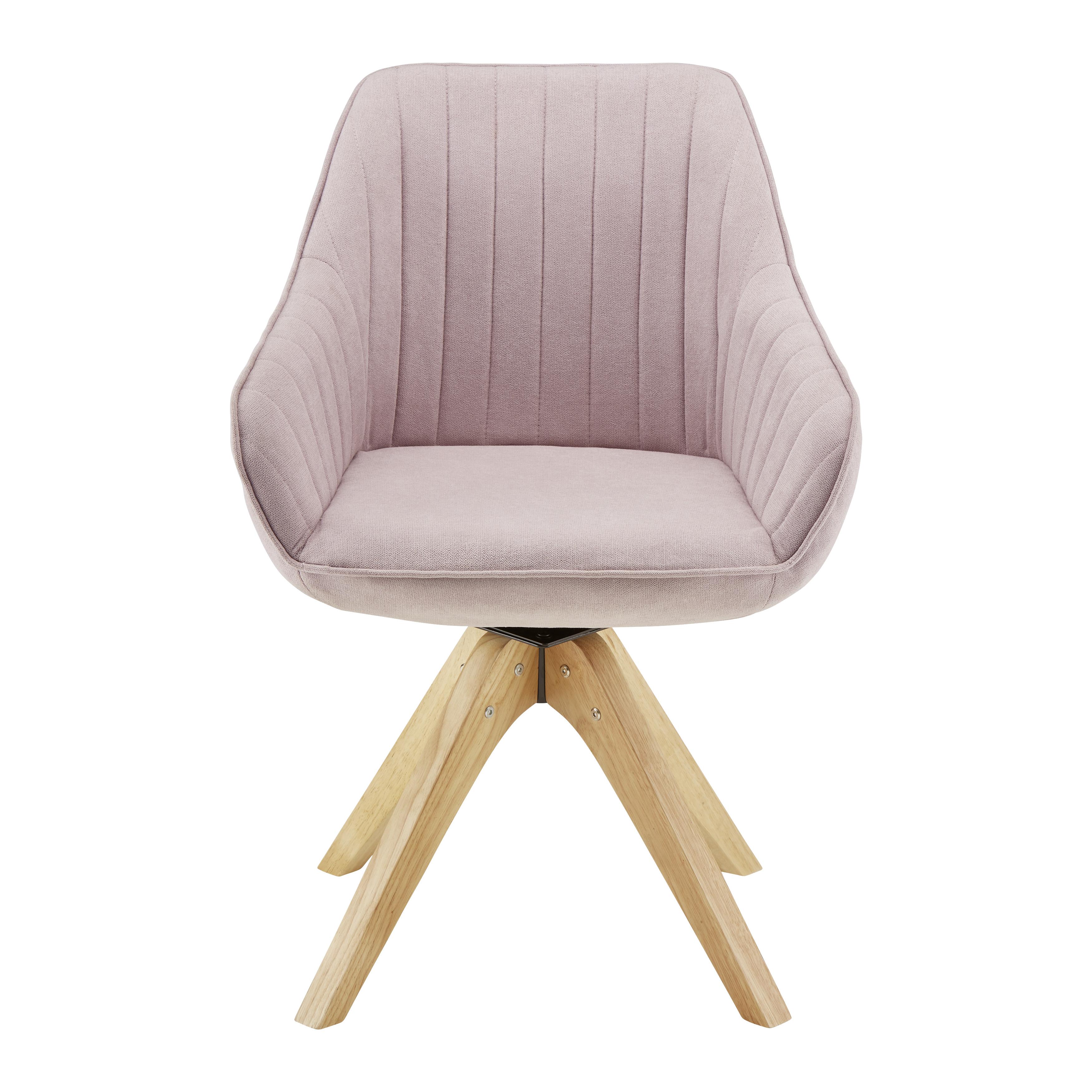 Jedálenská Stolička Leonie - farby dubu/ružová, Moderný, drevo/textil (60/84/61cm) - Modern Living