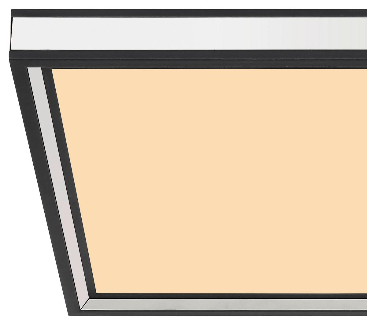 LED-Deckenleuchte Jessy L: 30 cm 1-Flammig - Opal/Schwarz, Basics, Glas/Kunststoff (30/30/6,5cm) - Globo