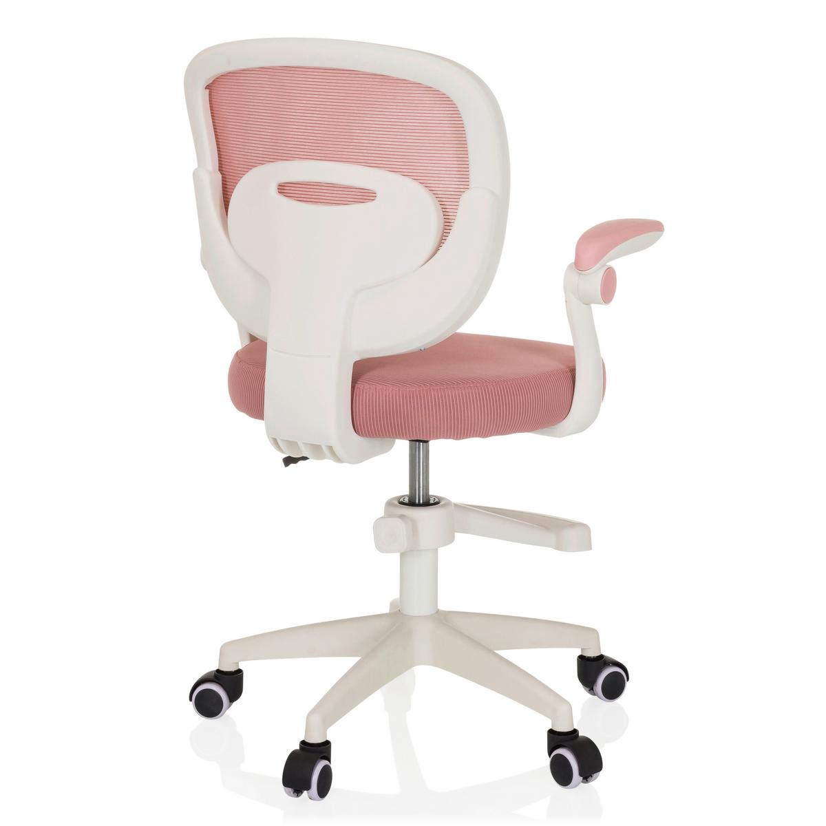 Jugenddrehstuhl Miko W Eco Rosa B: 61 cm - Rosa/Weiß, MODERN, Kunststoff/Textil (61/84-97/55cm) - MID.YOU