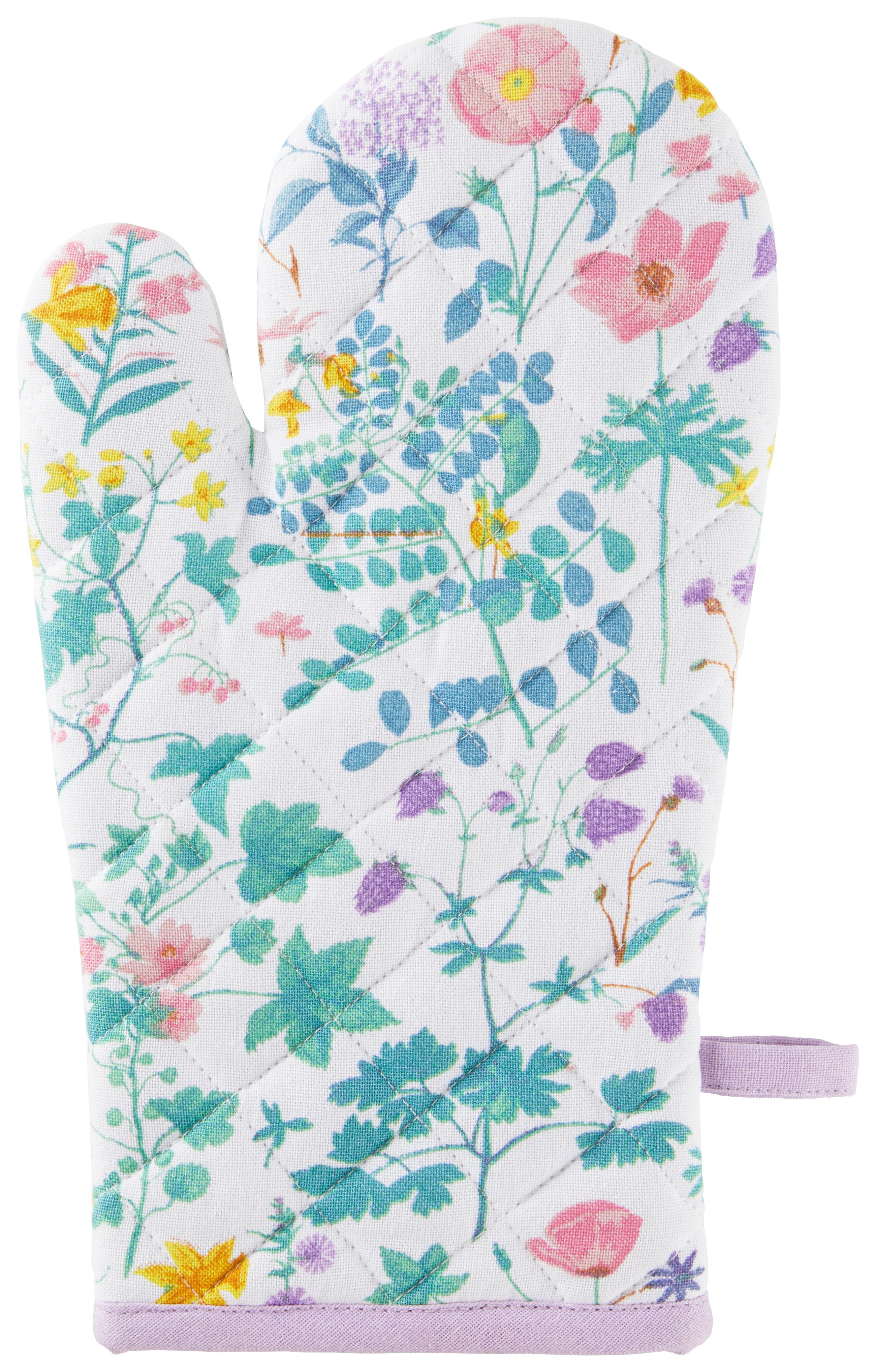 Ofenhandschuh Viola - Pink/Pastellblau, MODERN, Textil (31/16cm) - Luca Bessoni