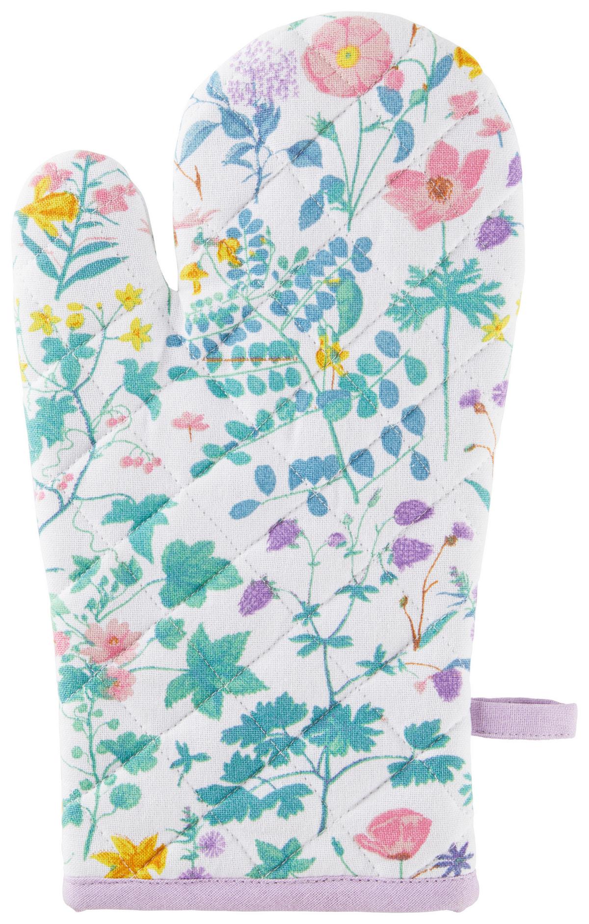 Ofenhandschuh Viola - Pink/Pastellblau, MODERN, Textil (31/16cm) - Luca Bessoni