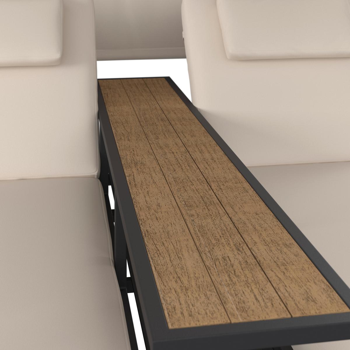 ZÁHRADNÁ POSTEĽ FELIPA - prírodná farba/béžová, Modern, kov/textil - Bessagi Garden