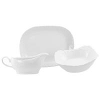 Kombiservice Rokoko Weiss Porzellan, 3-teilig - Weiß, Basics, Keramik - Creatable