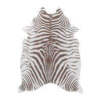 Fellteppich Etosha - Braun/Weiß, Design, Textil (100/135cm) - Novel