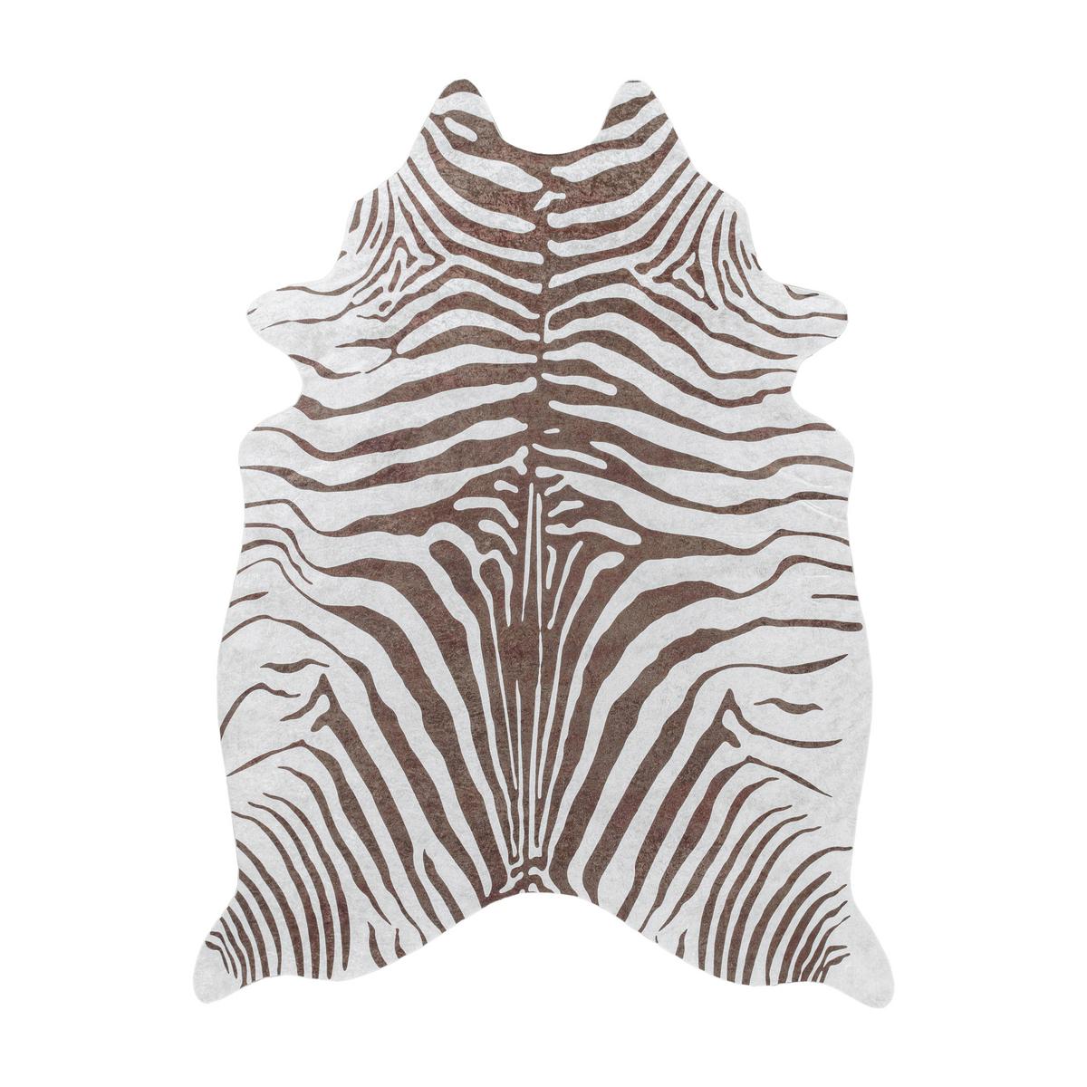 Fellteppich Etosha - Braun/Weiß, Design, Textil (100/135cm) - Novel