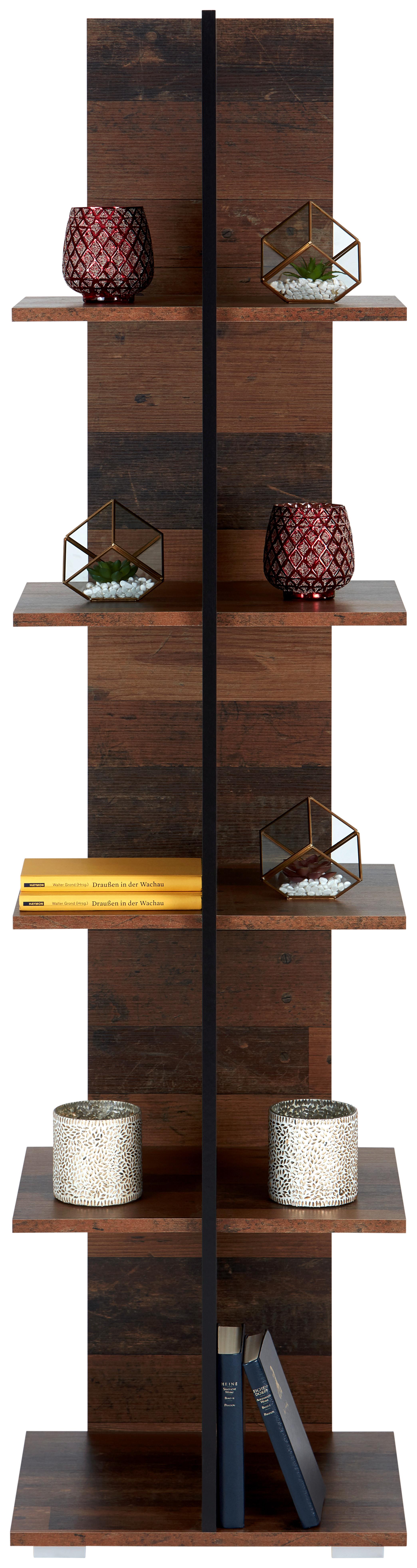 Regal Johnny B: 45 cm Oldstyle Dekor - Schwarz, MODERN, Holzwerkstoff (45/180/40cm)