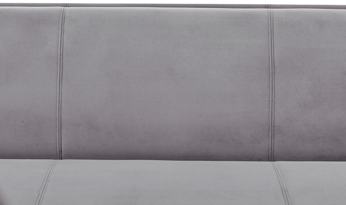 Rozkladacia pohovka TONY, sivý velúr - čierna/sivá, Modern, kov/textil (190/75/89cm) - MID.YOU