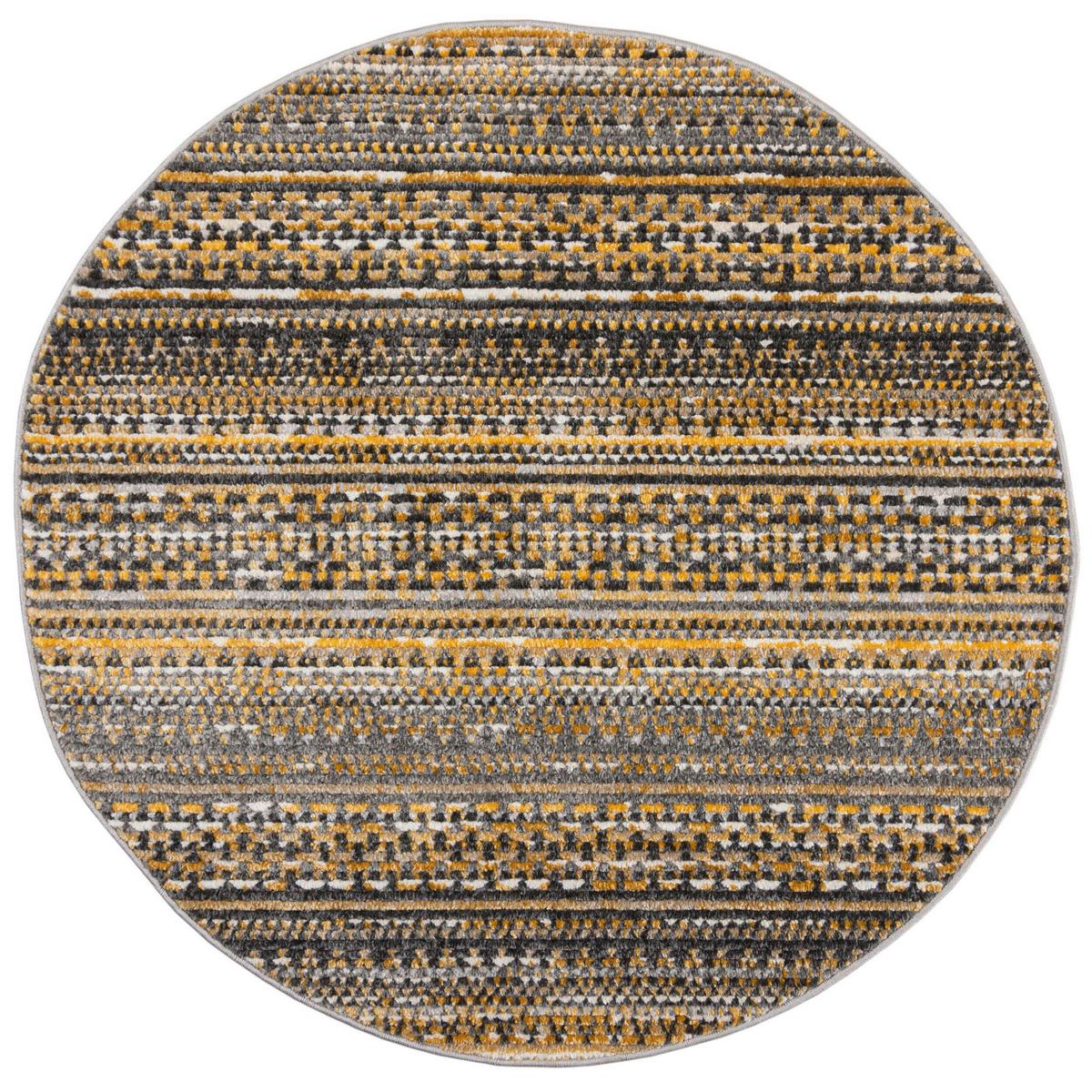Flachwebteppich Camino Yellow 140x140 - Gelb, Basics, Textil (140cm)
