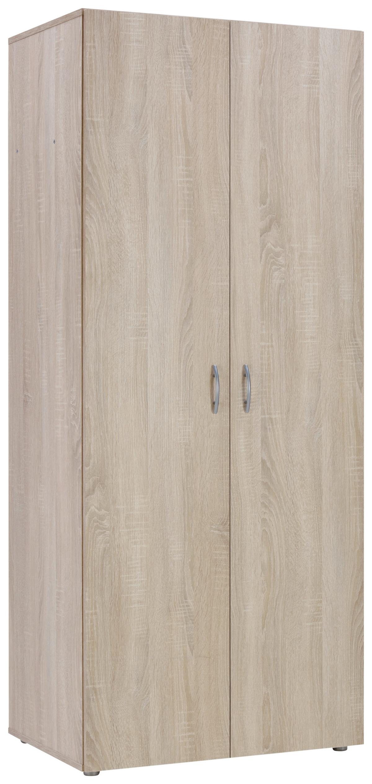 ŠATNÍ SKŘÍŇ BASIC 2 *CENOVÝ TRHÁK* - šedá/Sonoma dub, Konvenční, kompozitní dřevo/plast (74/179/51,6cm) - Based