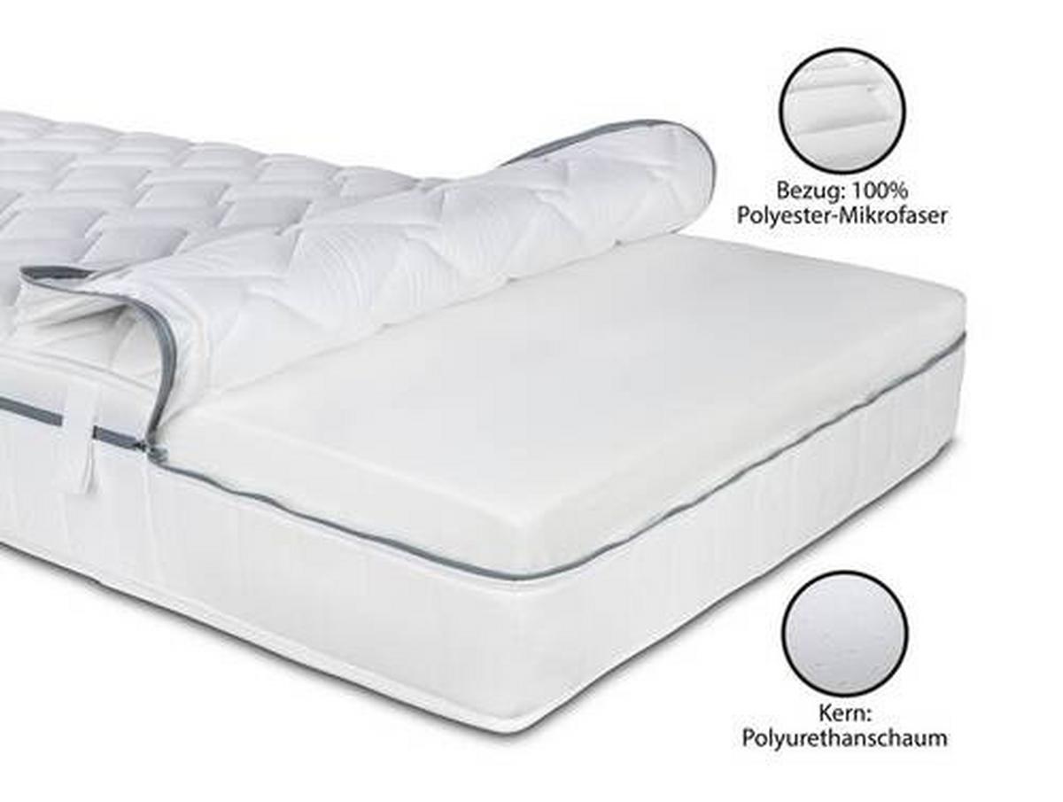 Kaltschaummatratze Air Deluxe 90x200 Cm H2/h3 H: 23 Cm - Weiß, Basics, Textil (90/200cm) - MID.YOU