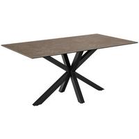 Esstisch Heaven 160x90x75,5cm Braun/Schwarz - Schwarz/Braun, Trend, Keramik/Metall (160/90/75,5cm) - MID.YOU