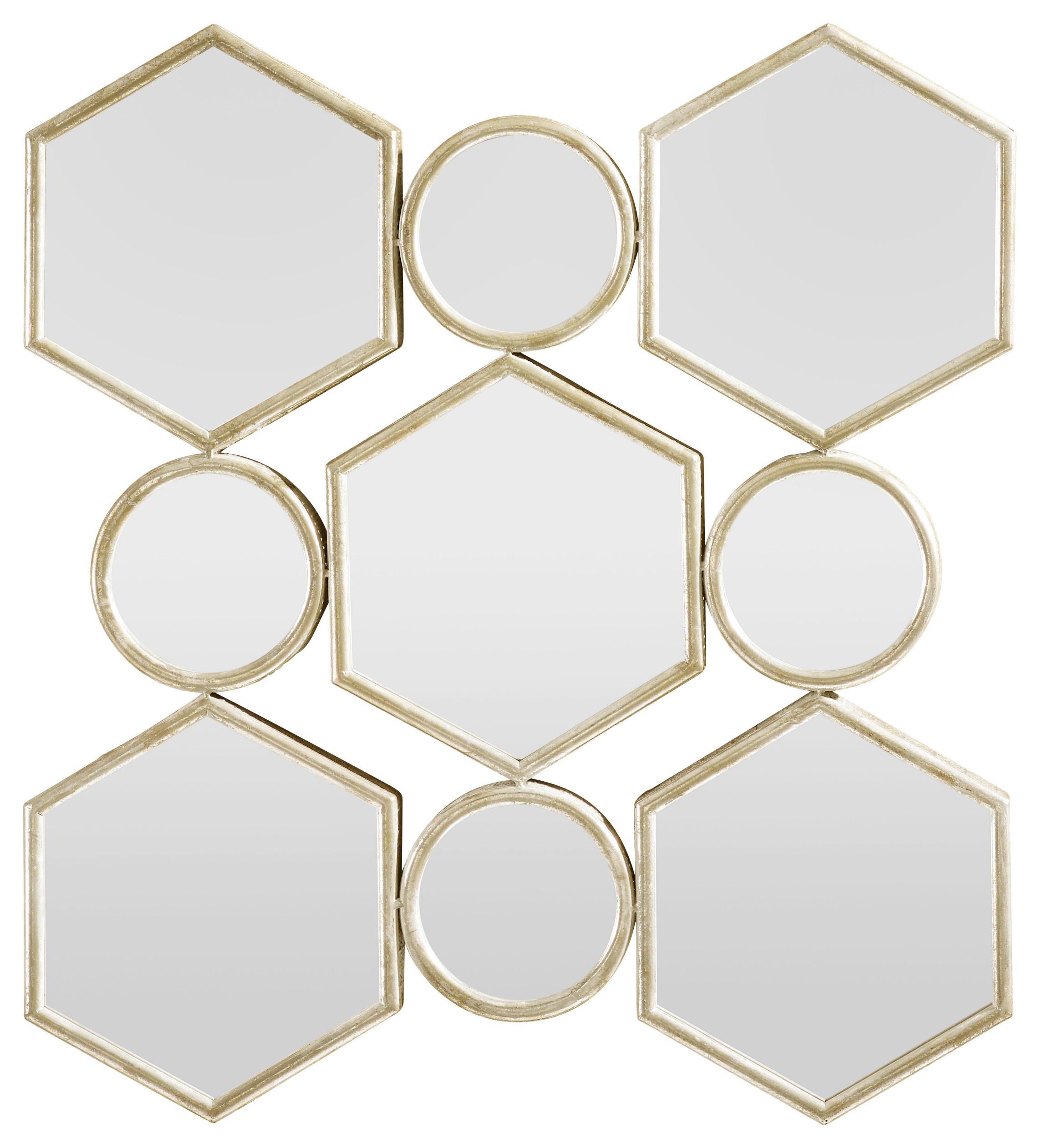 Zrcadlo Beni Zlatá - barvy zlata, Moderní, kov/kompozitní dřevo (88/85,5/6,5cm) - Bessagi Home