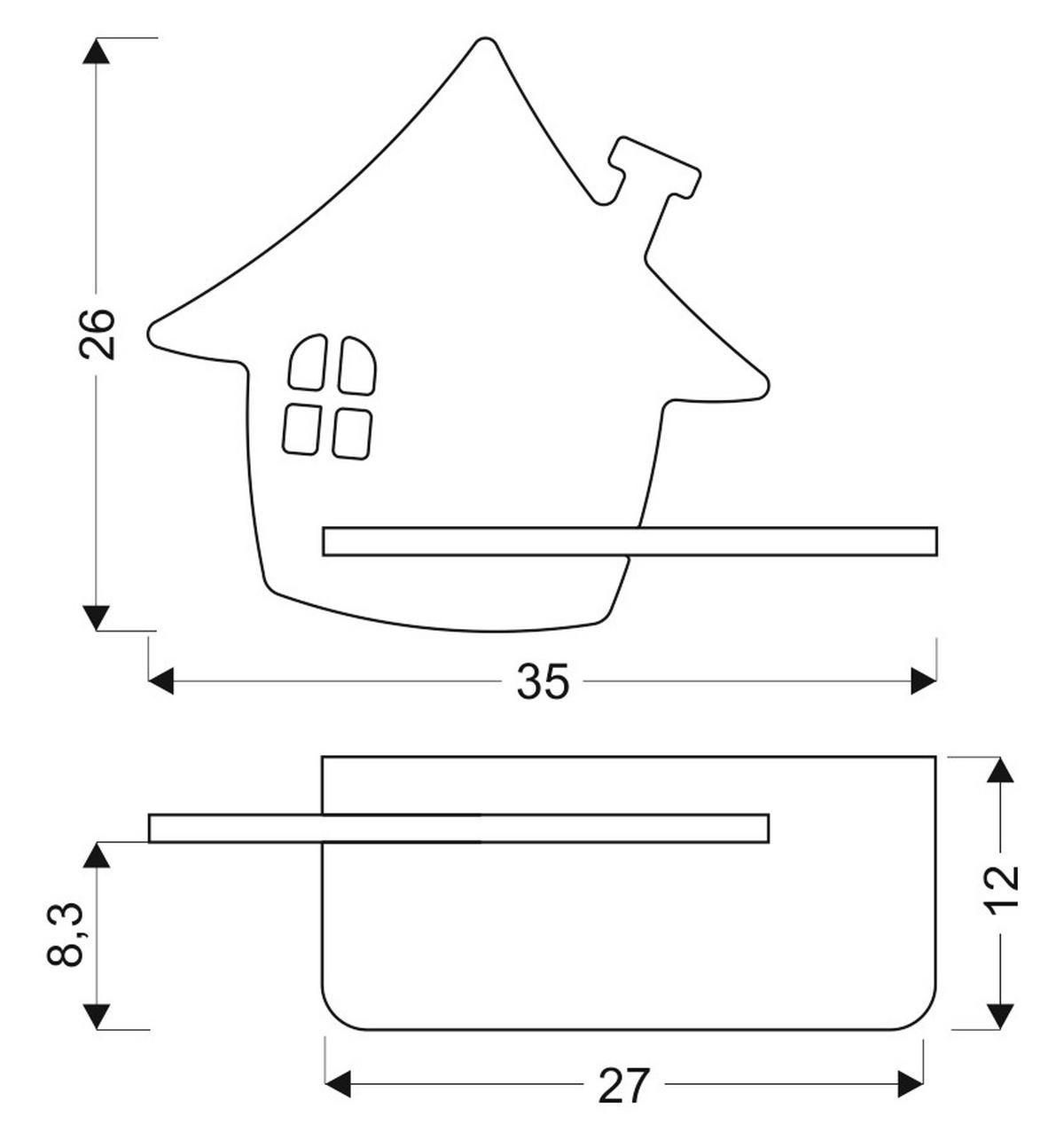 Kinderwandleuchte 21-84866 House - Mintgrün, Basics, Holz/Holzwerkstoff (35/12/26cm)