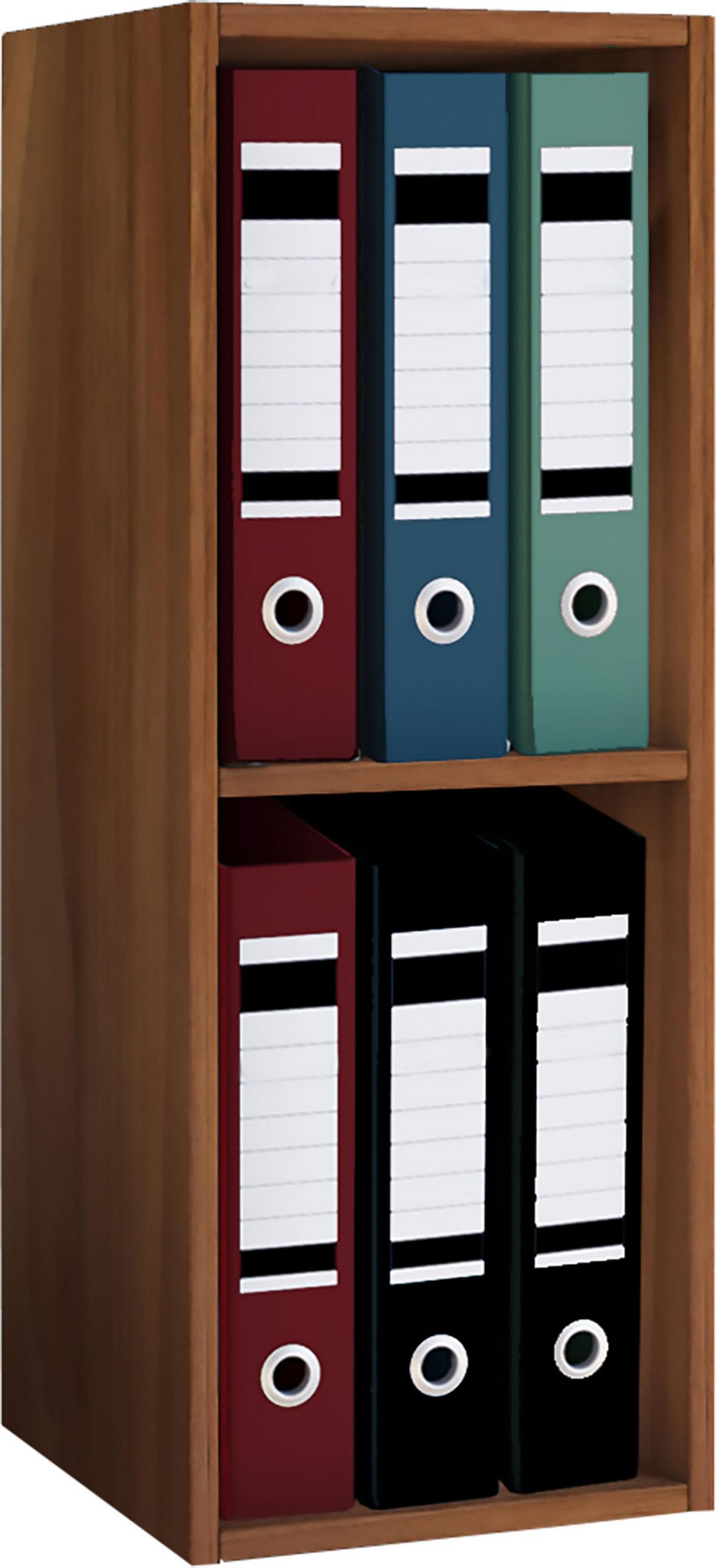 Aktenregal Offas Nuss Dekor B: 34 cm - Nussbaumfarben, Design, Holzwerkstoff (34/72/30cm) - MID.YOU