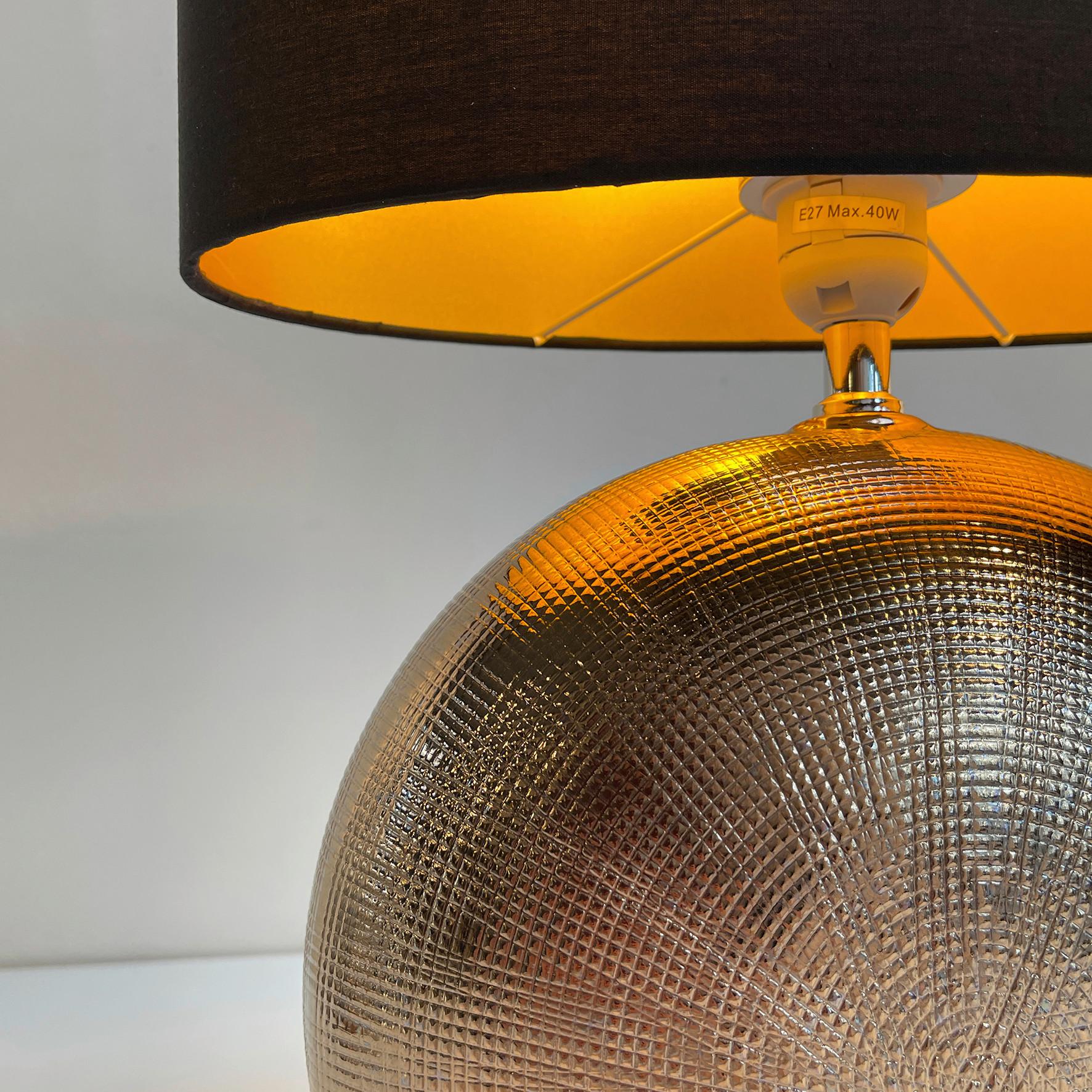 Tischleuchte 50556 Foro - Goldfarben/Schwarz, KONVENTIONELL, Keramik/Kunststoff (34/17/53cm) - Fischer & Honsel