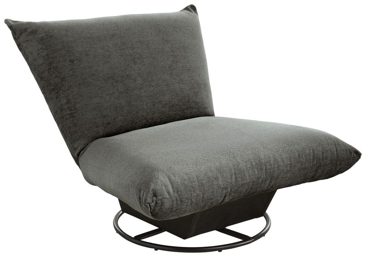 Relaxsessel Cremona Polyester Anthrazit - Anthrazit/Schwarz, Design, Textil (100/78/96cm) - Livetastic