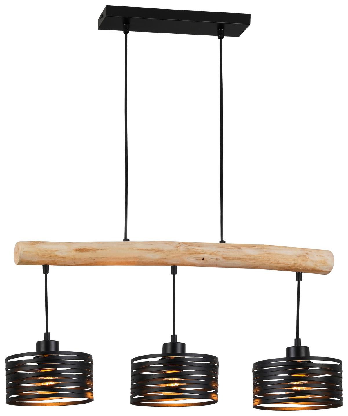 Závesné svietidlo Guiseppe - Lifestyle, kov/drevo (70/17/120cm) - Mömax