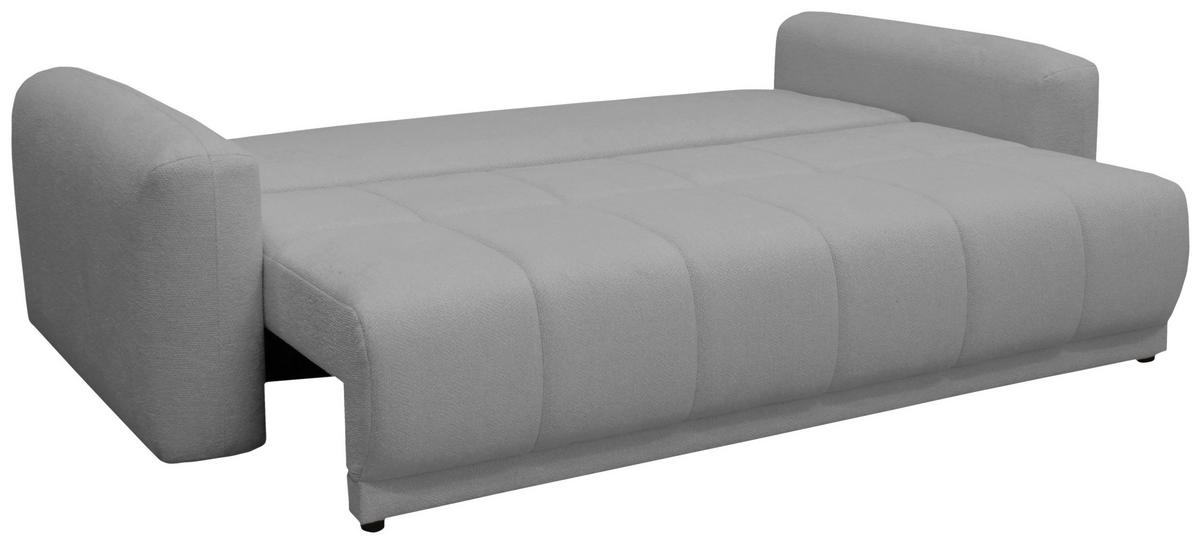 Schlafsofa Supra, Hellgrau B: 245 Cm - Hellgrau/Schwarz, Design, Holz/Textil (245/90/117cm) - MID.YOU