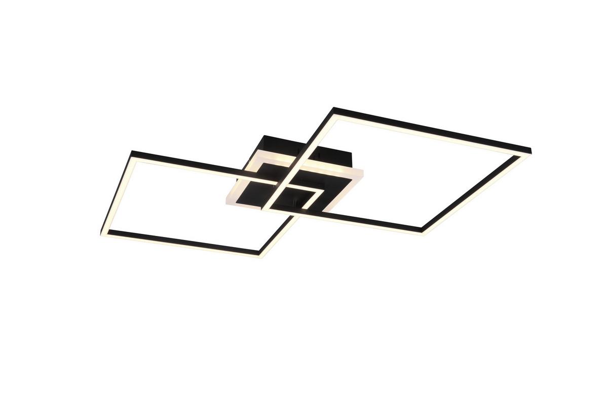 Led-deckenleuchte Arribo L: 61 Cm Mit Farbwechsler - Schwarz, Basics, Metall (61/61/8cm)