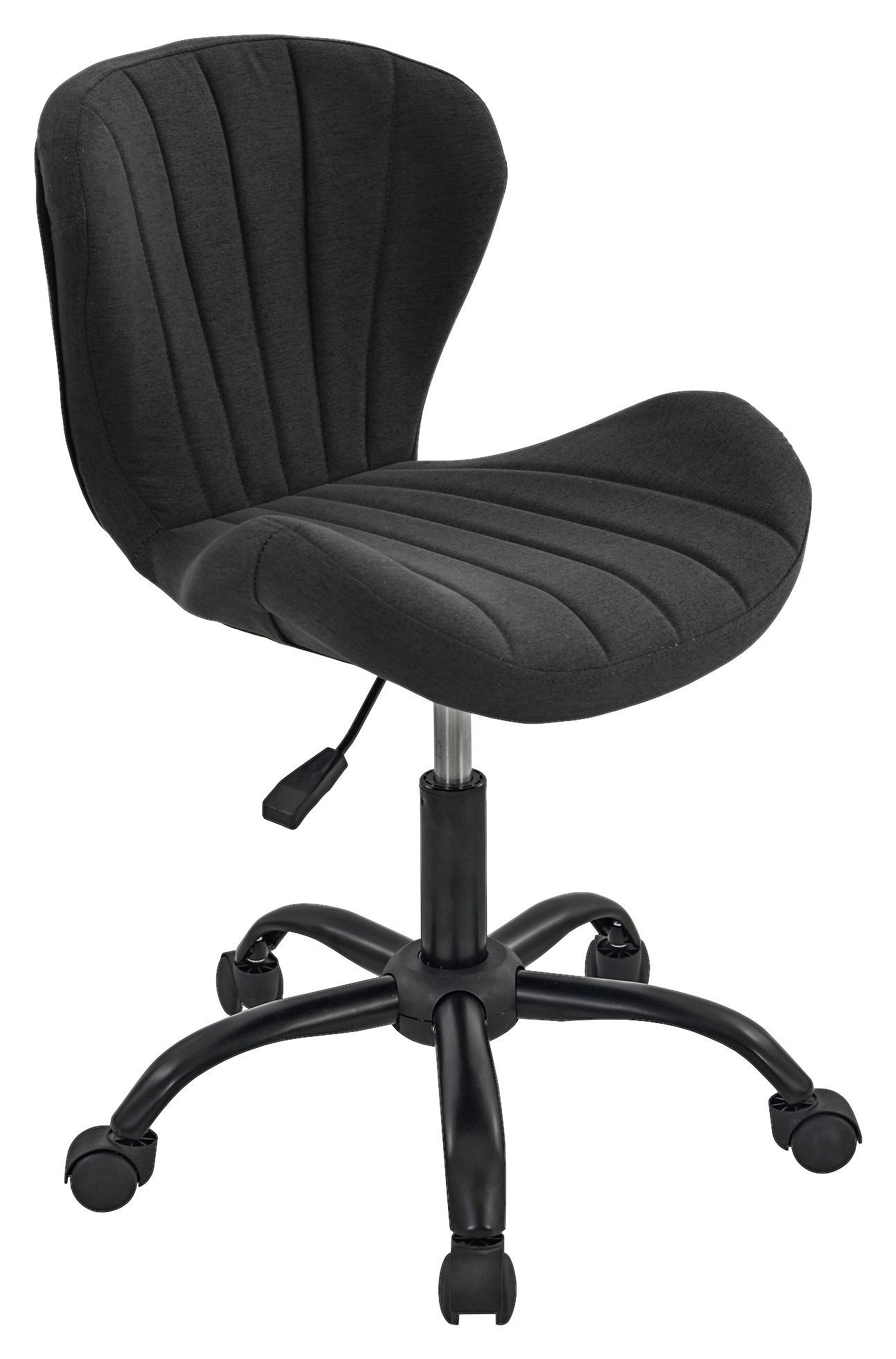 Drehstuhl Klara Grau/Schwarz B: 58 cm - Schwarz/Grau, Trend, Textil/Metall (58/84/56cm)