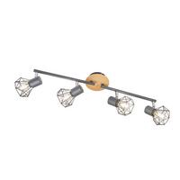 Strahler Ran Schwarz Sandfarben B: 11cm - Sandfarben/Schwarz, LIFESTYLE, Kunststoff/Metall (60/11/18cm) - Fischer & Honsel