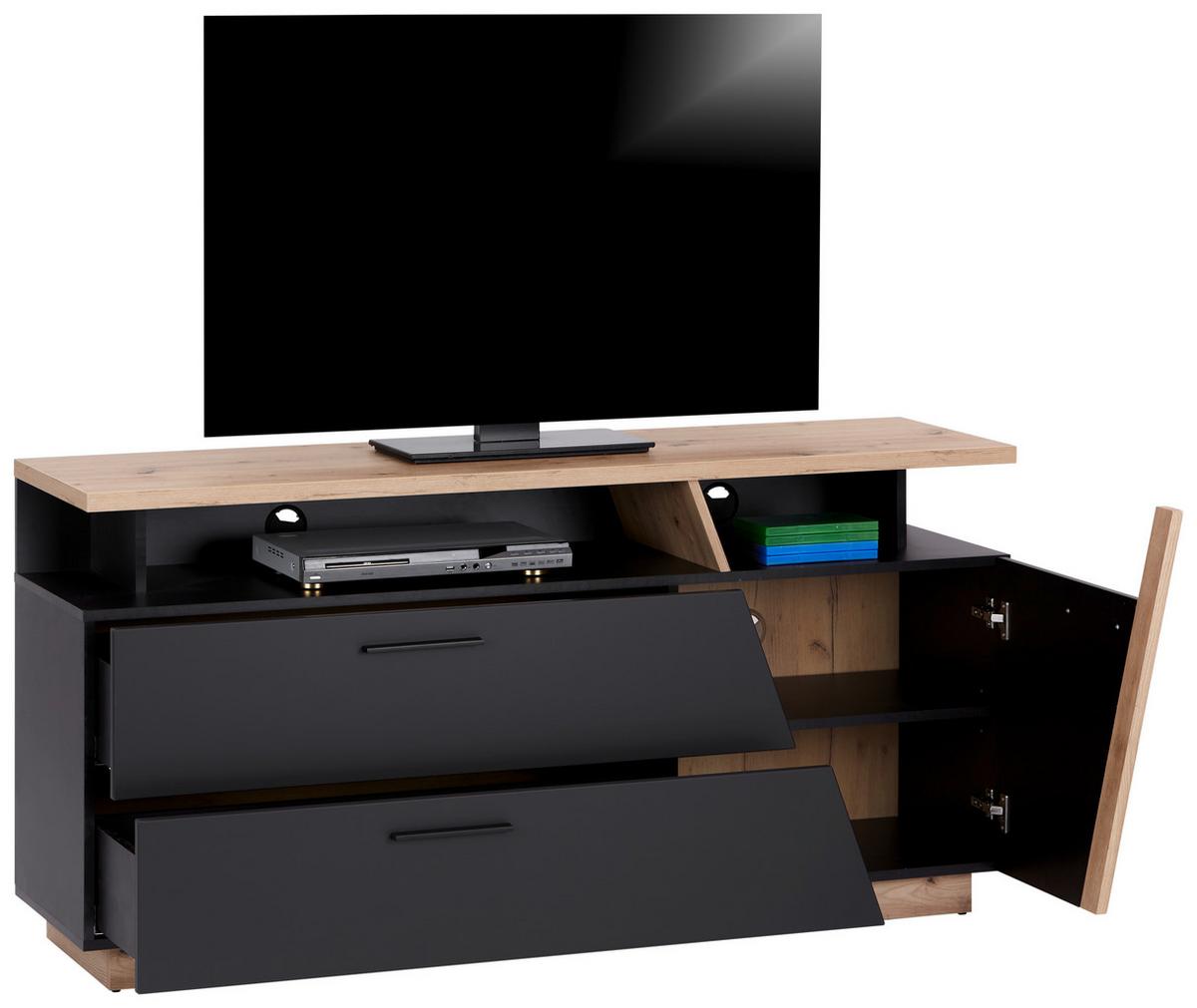 Phonotisch Maxi B: 150 cm Grau/Eiche Dekor - MODERN, Holzwerkstoff (150/75/42cm)