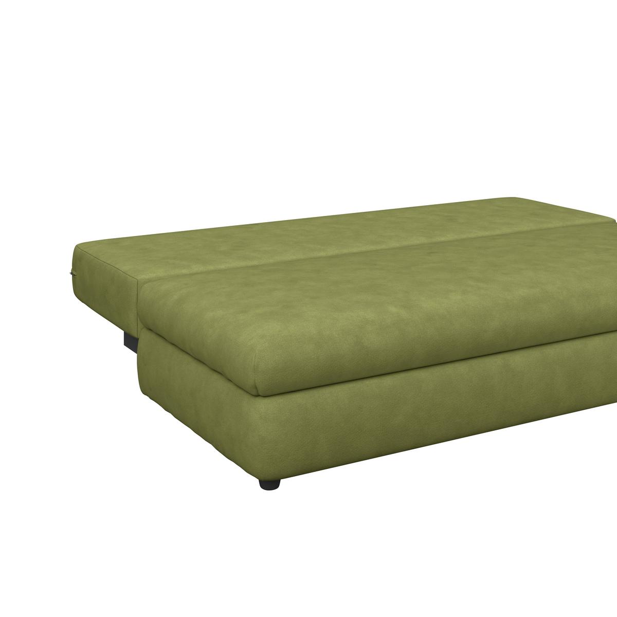 Schlafsofa Oslo Olivgrün, Lf: 200x140 cm - Olivgrün, Trend, Holz/Kunststoff (205/72/100cm)