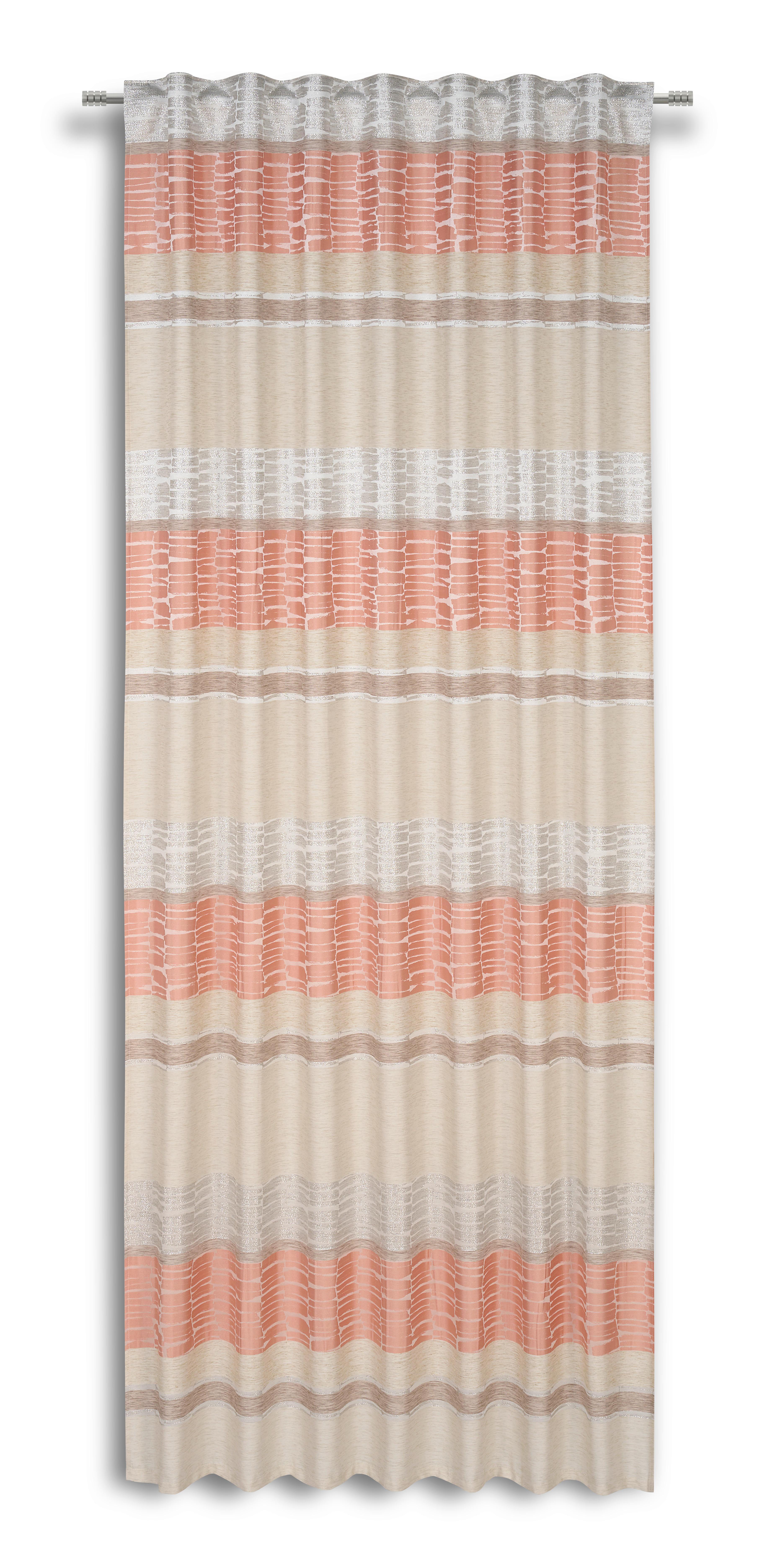 Vorhang mit Band Palma 140x245 cm Rosa - Rosa, MODERN, Textil (140/245cm) - Luca Bessoni