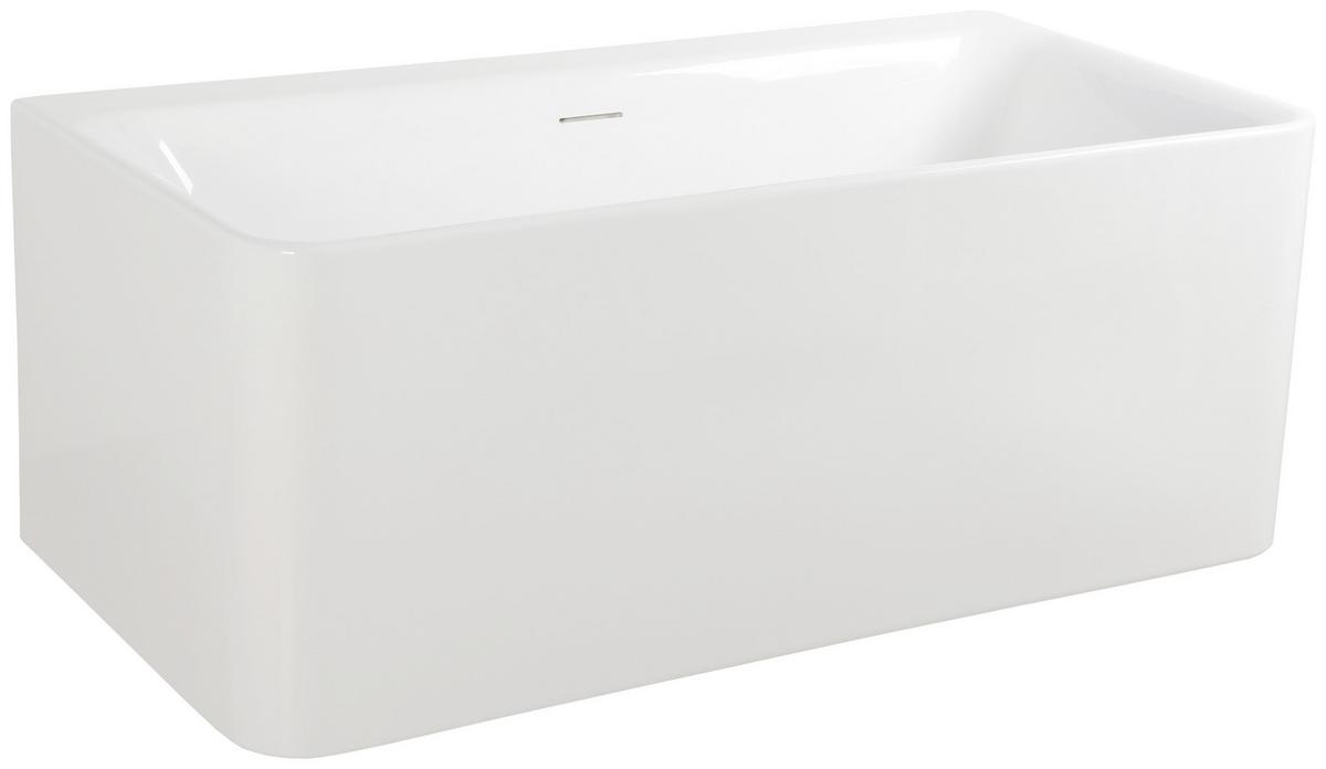 Badewanne LxBxH: 170x80x58,5 cm Acryl, Freistehend, Schürze - Weiß, MODERN, Kunststoff (170/80/58,5cm)
