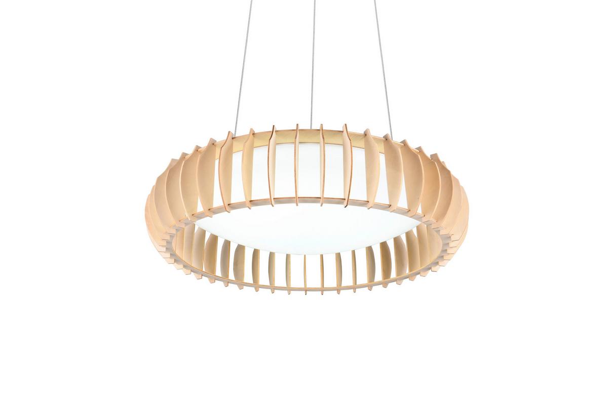 Led-pendelleuchte R32171930 Monte - Naturfarben/Weiß, Natur, Holz/Kunststoff (60/150cm)