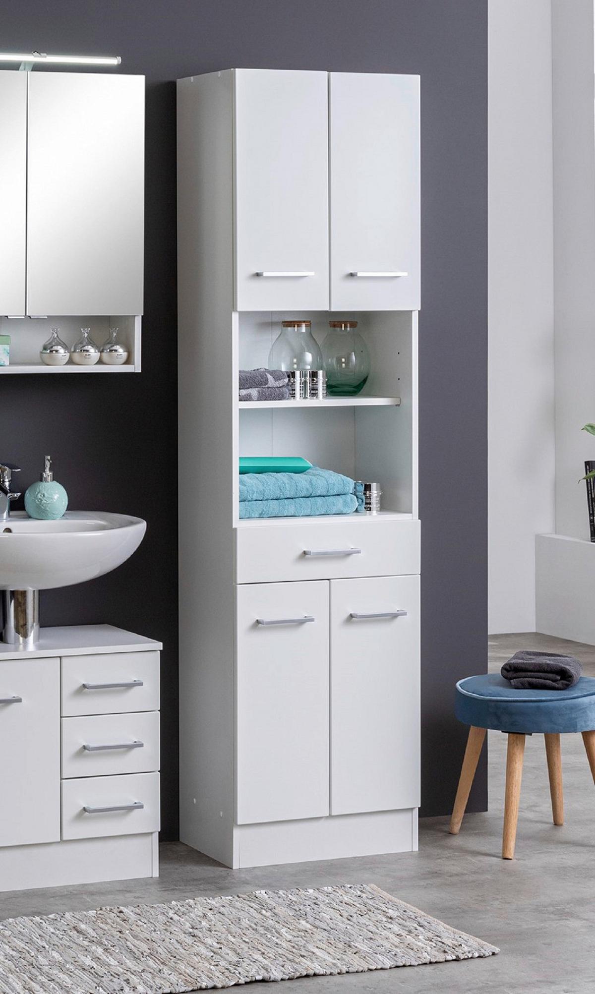 Hochschrank Riga Weiß B:  50 cm - Weiß, MODERN, Holzwerkstoff (50/190/35cm) - Held