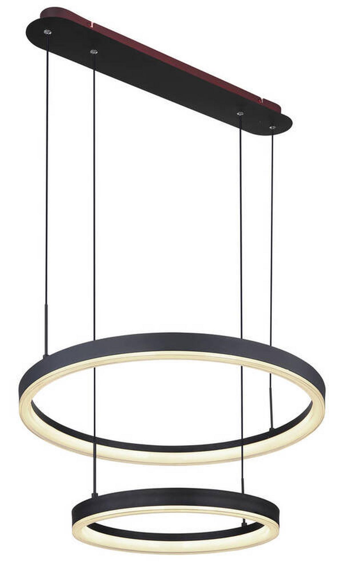LED-Hängeleuchte 67189h - Goldfarben/Opal, Design, Kunststoff/Metall (66,5/60/150cm) - Globo