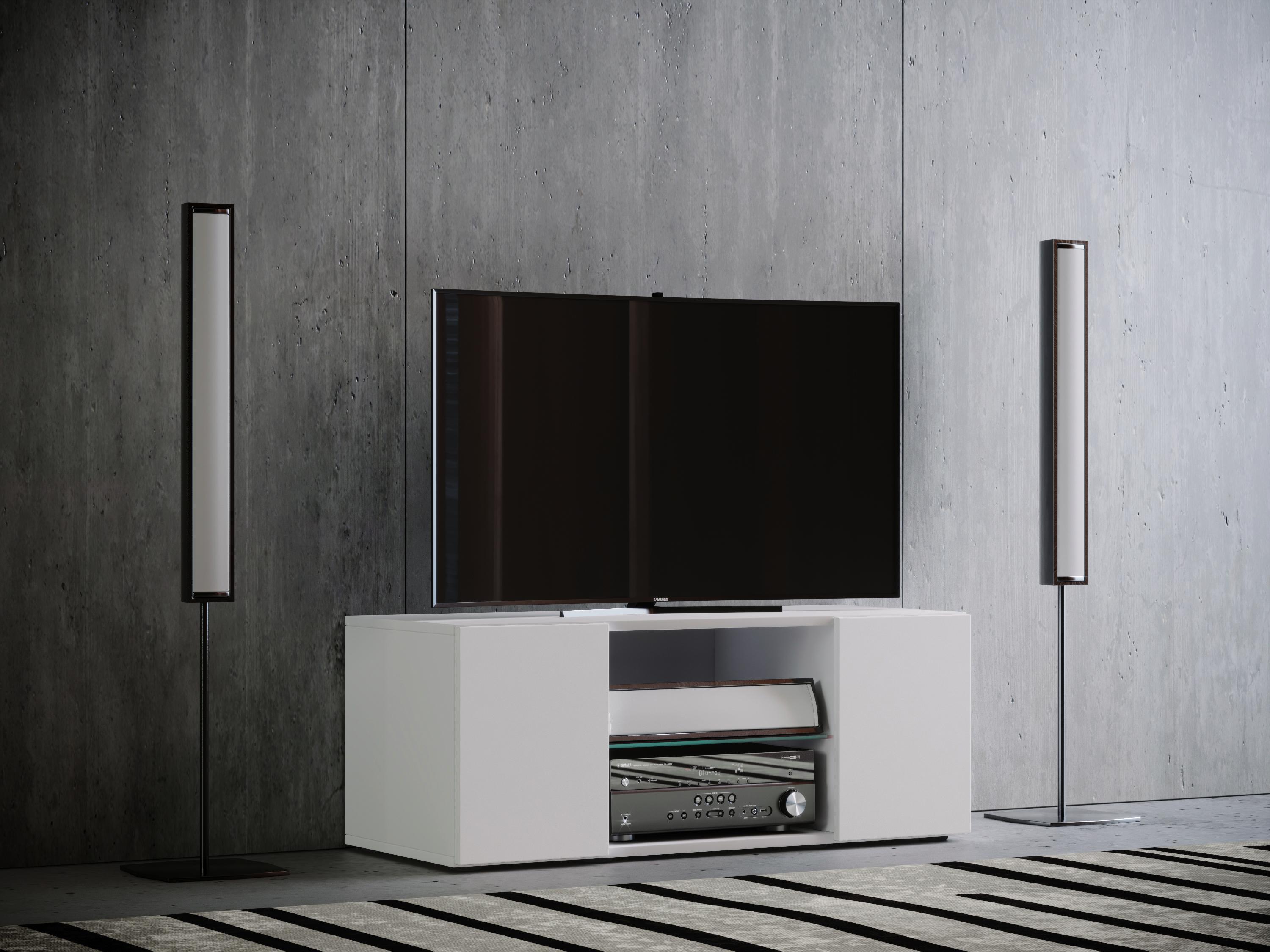 TV-Lowboard Weiß