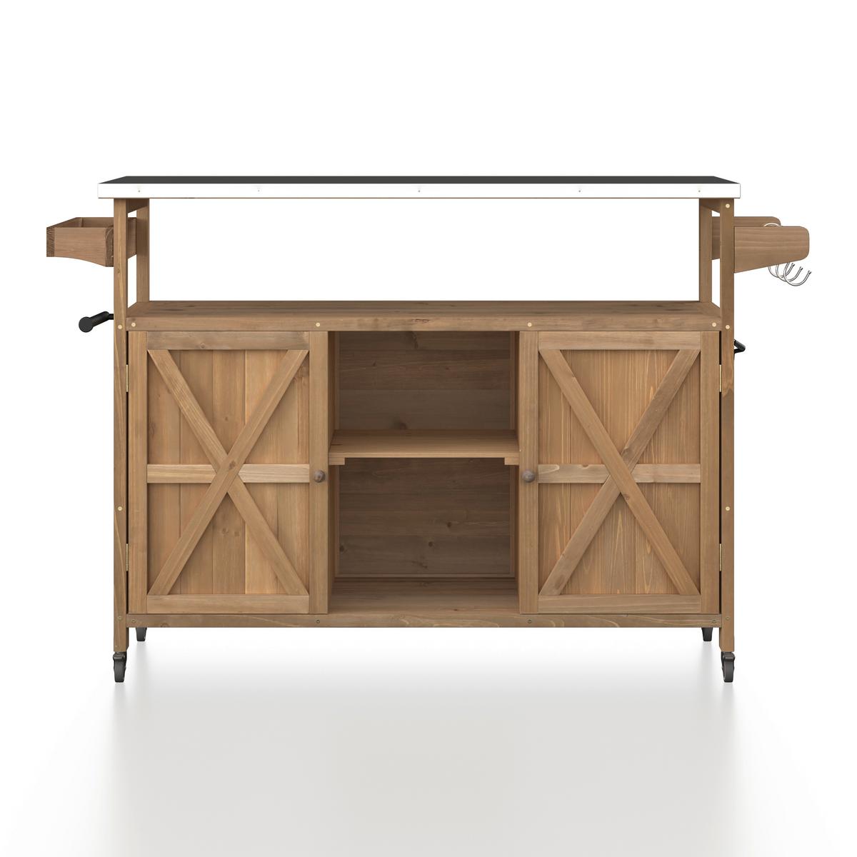 SKŘÍŇ ALI - barvy jedlového dřeva, Moderní, kov/dřevo (143/92/47cm) - Bessagi Garden