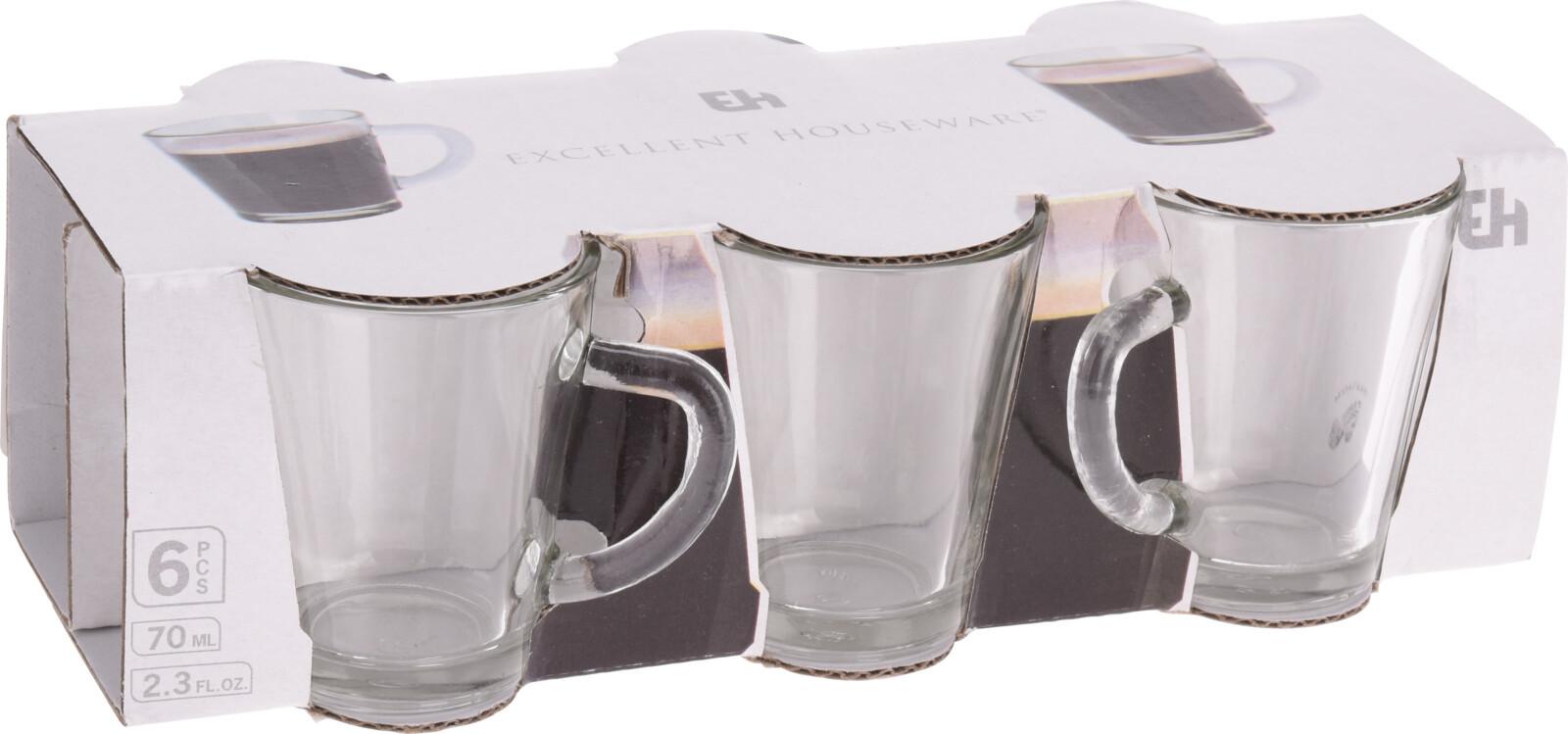 Espresso Pohár Szett - Üveg (70ml)