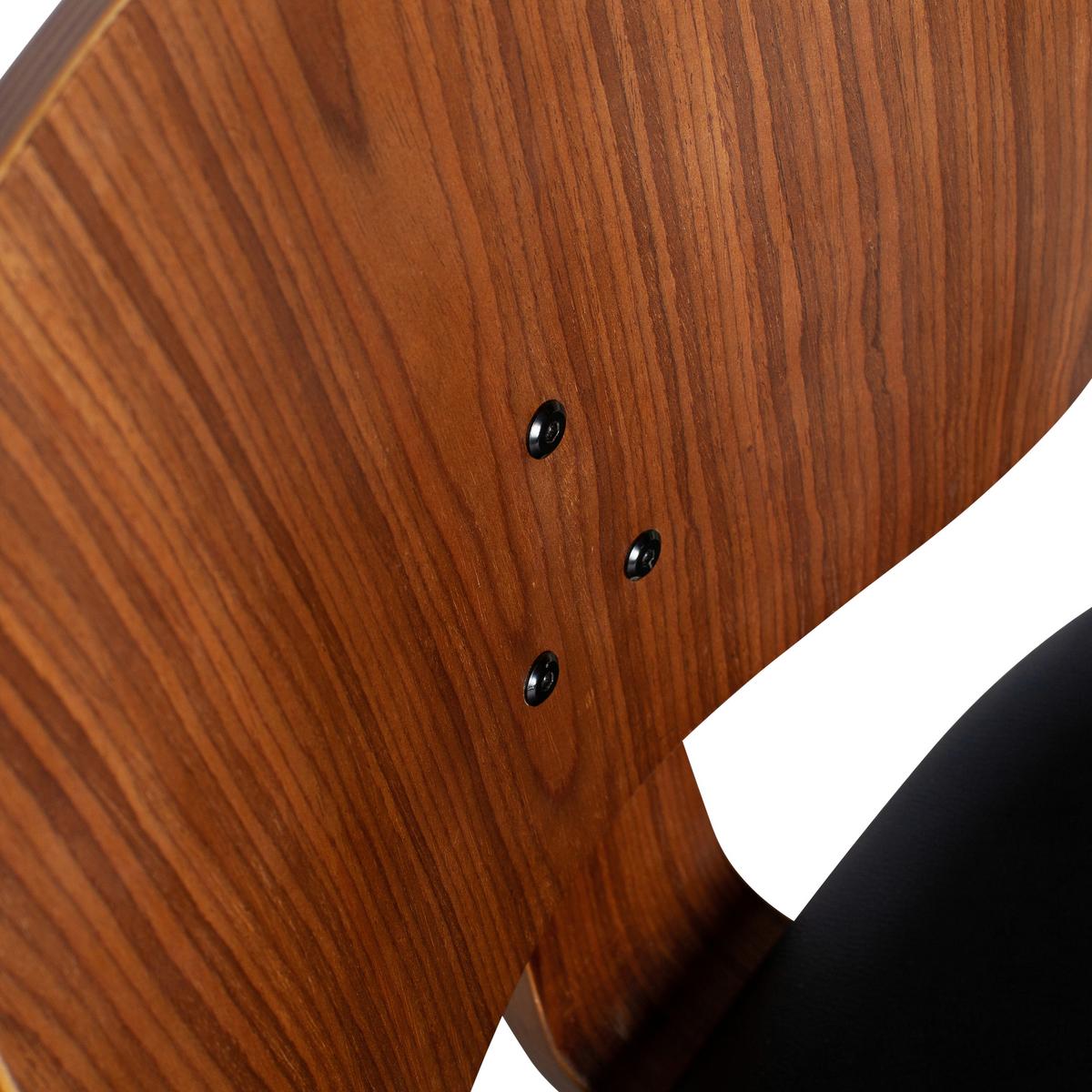 Stuhl Classic Schwarz/Wallnussfarben B: 48cm - Walnussfarben/Schwarz, MODERN, Holz/Textil (48/81/50cm) - Livetastic