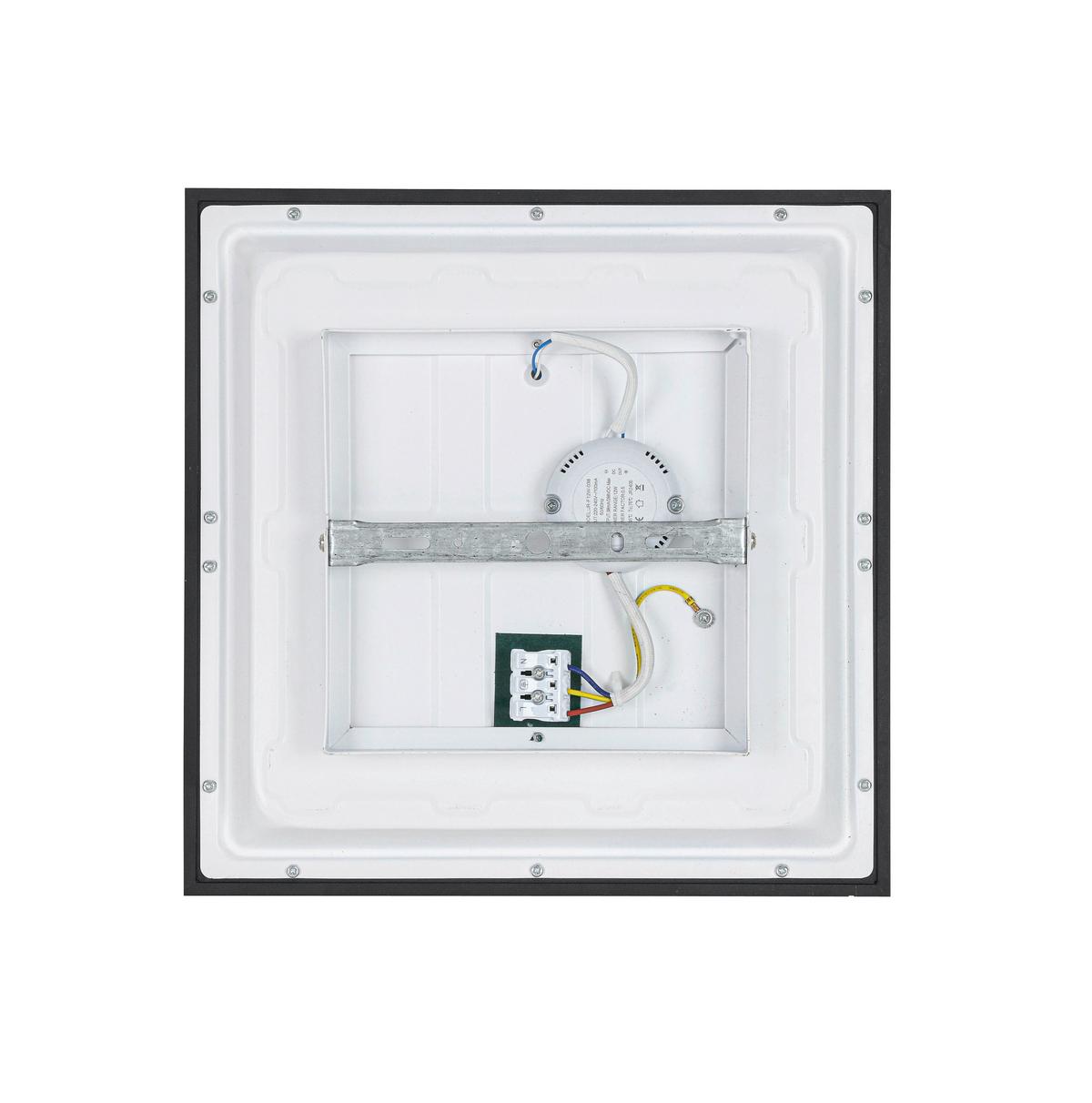 Led Mennyezeti Lámpa Robin - króm/fekete, Modern, műanyag/fém (30/30/6cm) - Luca Bessoni
