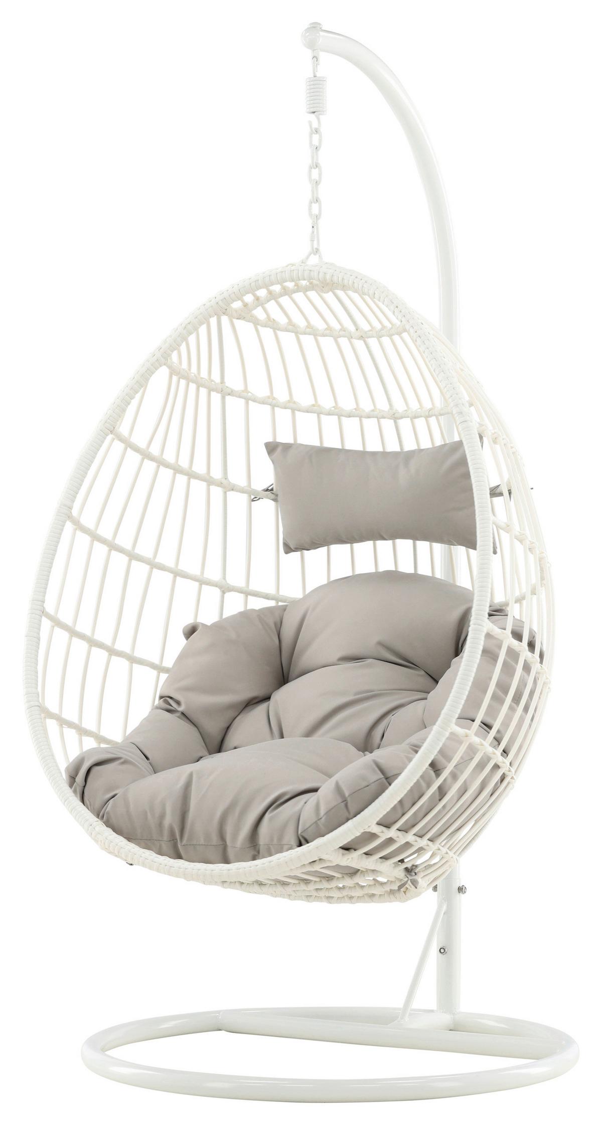 HÄNGESESSEL VIGA - Weiß, KONVENTIONELL, Holz (95/196/95cm) - Gardenson