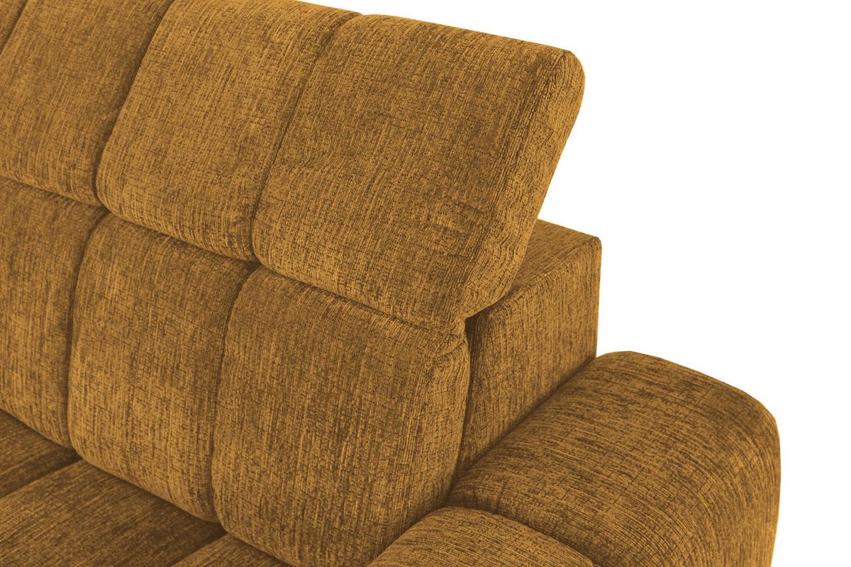 Rohová sedačka LAYA, pravá, horčicovožltá ženilka KANSAS - horčicovožltá, Modern, textil (250/155cm) - Premium Living
