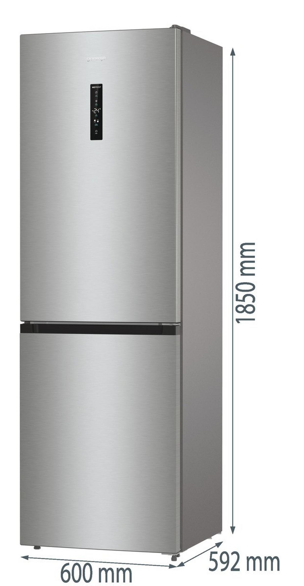 Kühl-gefrier-kombination N61ea2xl4 - Edelstahlfarben, Basics, Glas/Kunststoff (60/185/59,2cm) - Gorenje