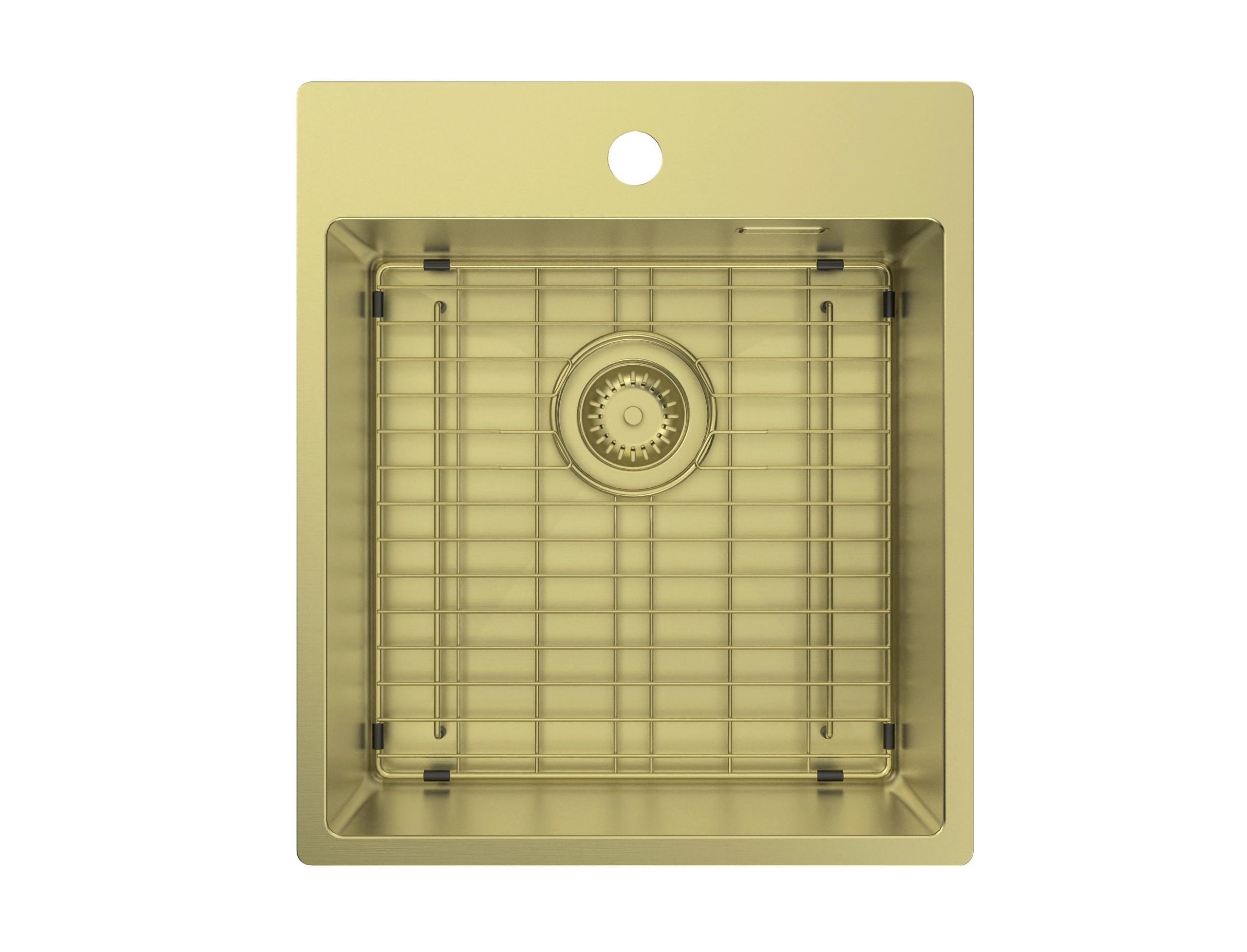 SPÜLE ARIA - Goldfarben, Design, Metall (44/51cm) - Schütte